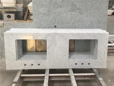 Bianco Carra Marble Kitchen Countertops
